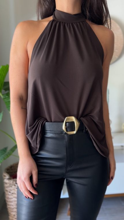 Polera Sara café