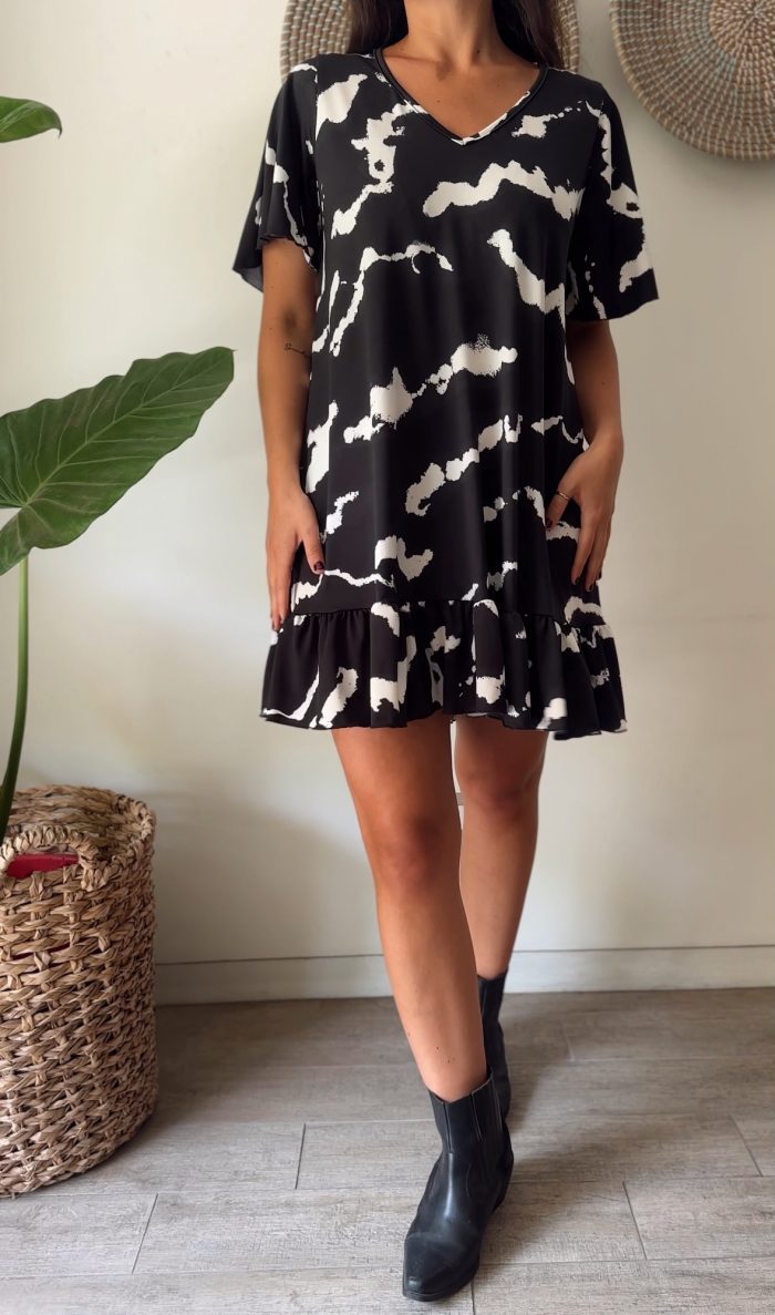 Mini vestido b&w - Imagen 2