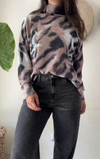 Chaleco Dalia print café - Imagen 2